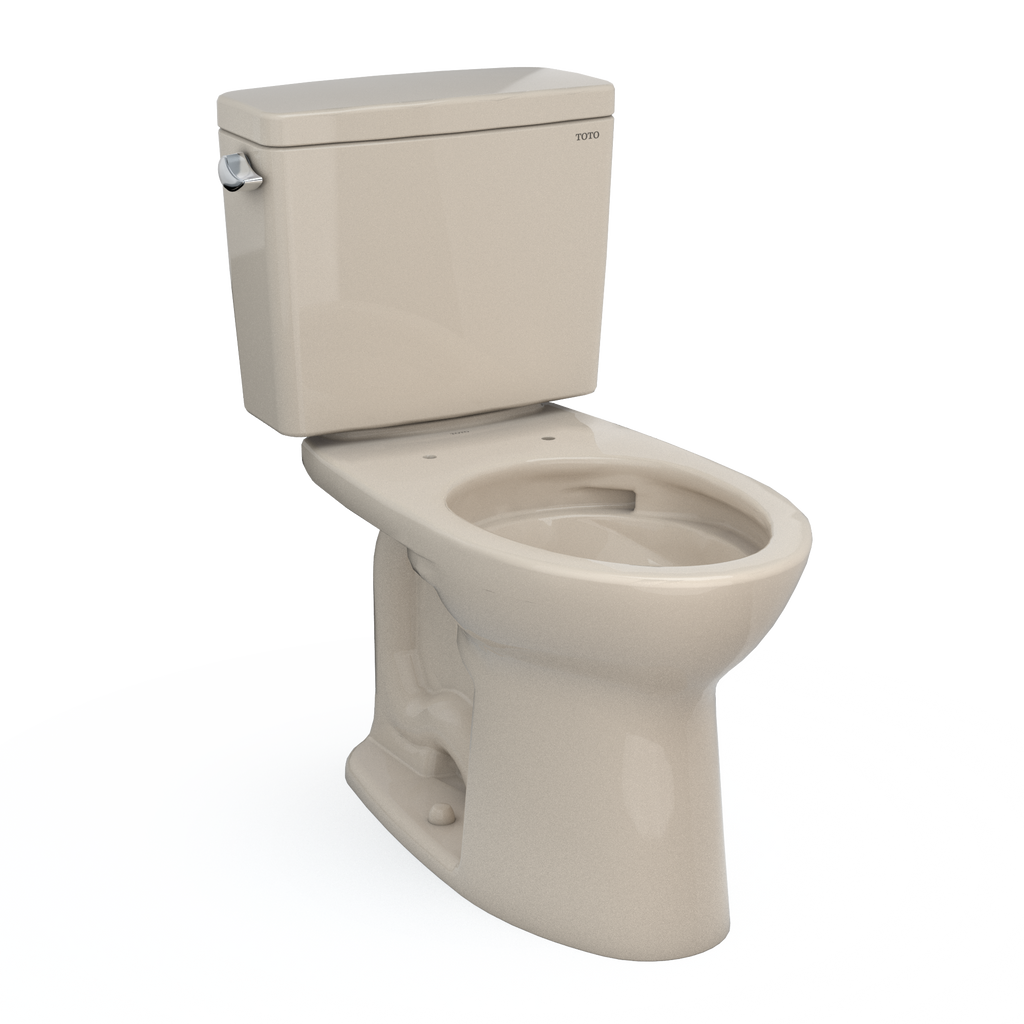 TOTO Drake Two Piece Elongated 1.6 GPF Universal Height Tornado Flush Toilet