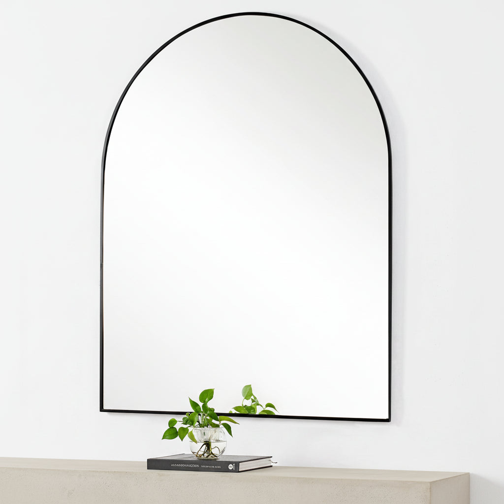 Renwil Lamia 50" Tall Arch Wall Mirror - Black