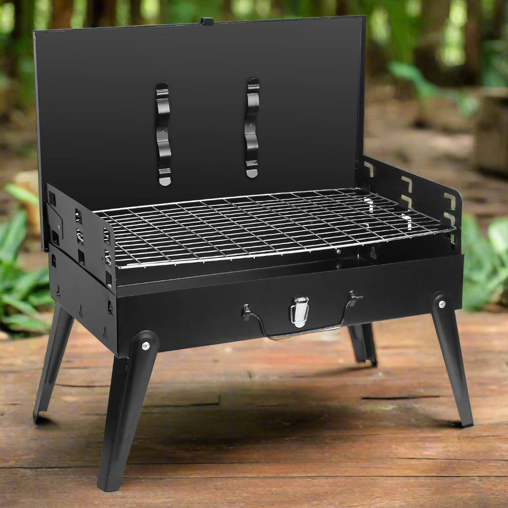 Portable Charcoal Foldable Grills Suitcase Grill Shelf
