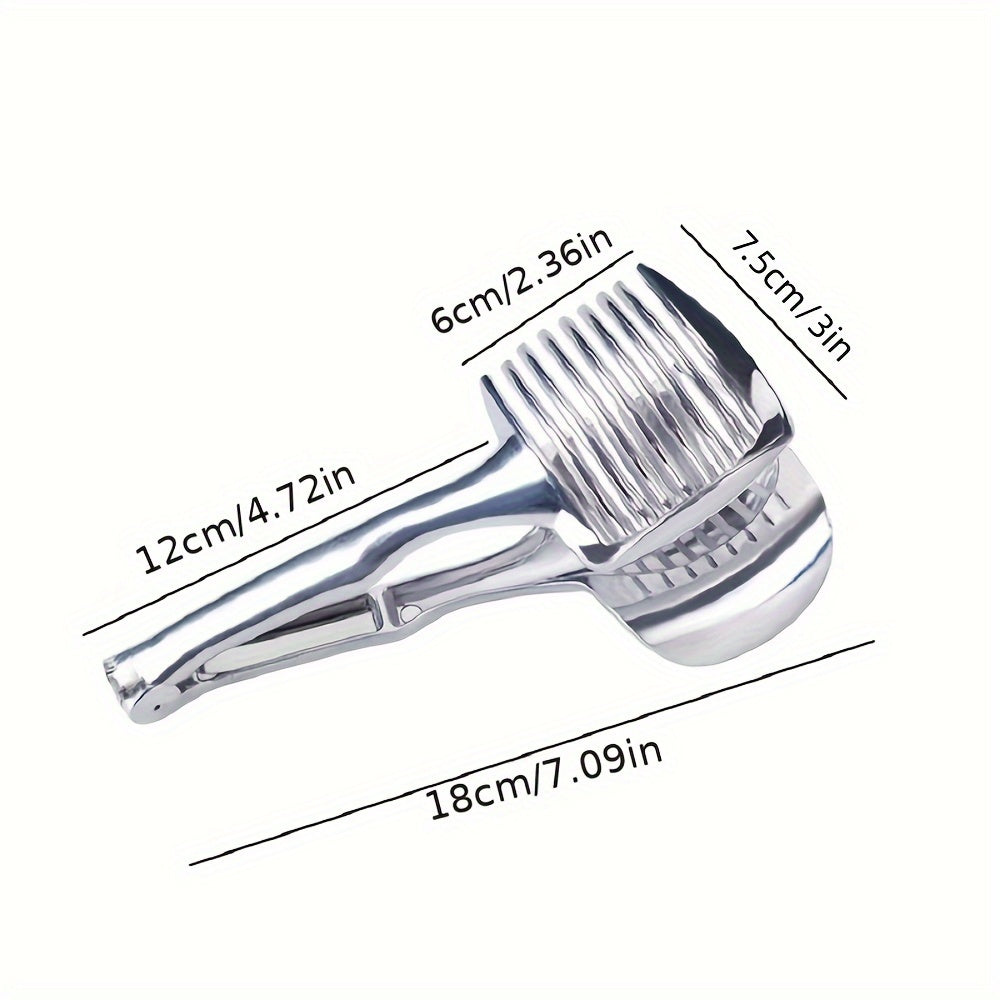 1pc Heavy-Duty Manual Tomato & Lemon Slicer with Fruit/Onion/ Potato - Stainless Steel Kitchen Slicing Machine with Blade System for & Easy Use, Compatible with Vegetables, Herbs, Citrus Fruits - Ideal for