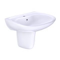 TOTO Prominence Oval Wall Mount Bathroom Sink and Shroud For Single Hole Faucets