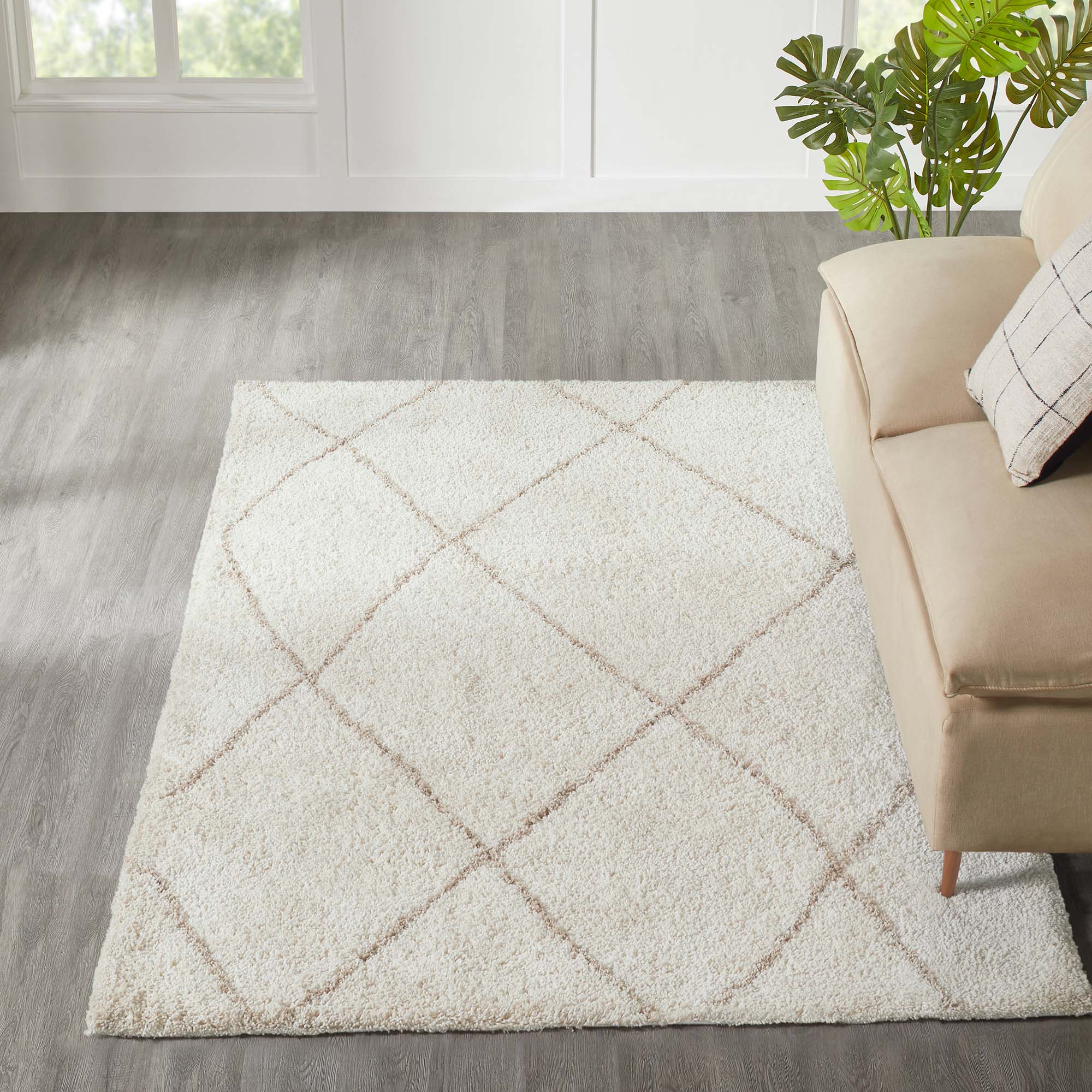 Renwil Allen 9'10 x 13'1 Machine Tufted Indoor Rug - Off-White