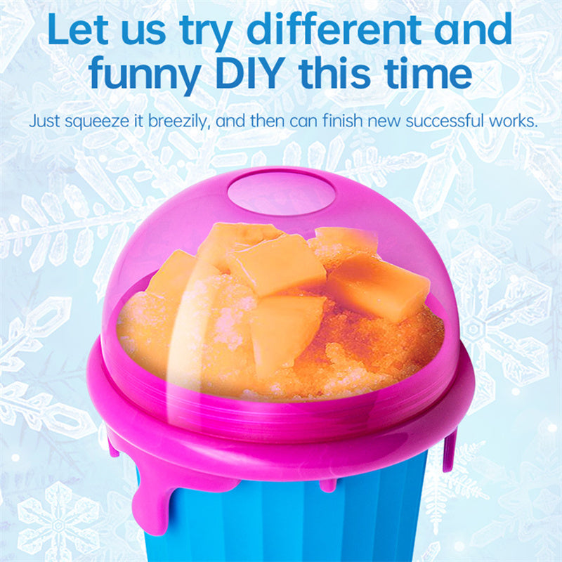 Magic Slushy Maker Cup – 500ml Squeeze & Freeze Smoothie Cup | No Blender Needed