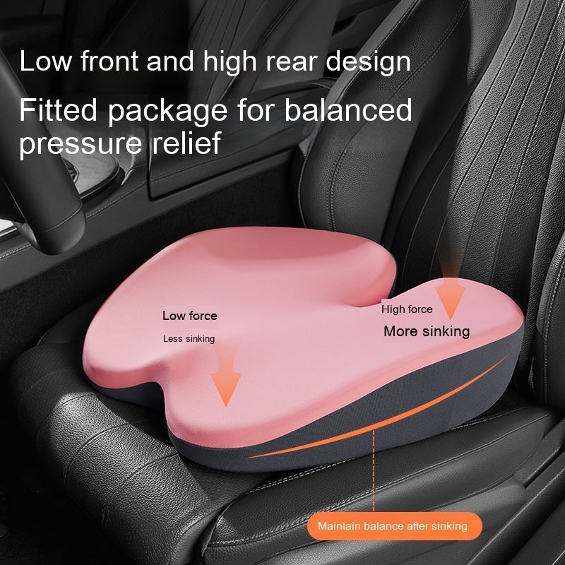 🚗 Car Heightening Cushion – Backrest & Lumbar Pad Driving Seat Support