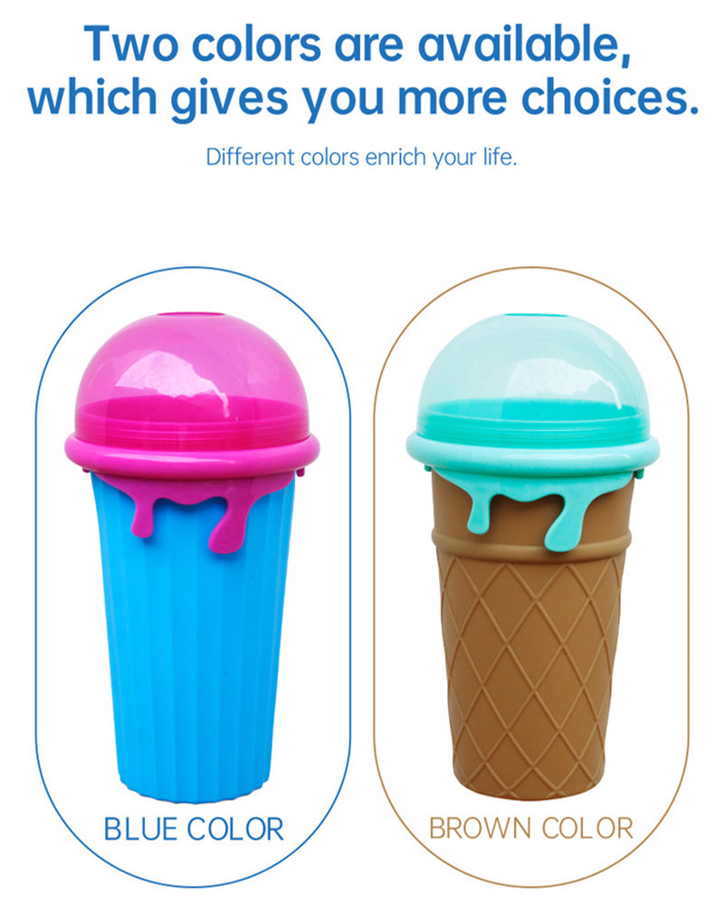 Magic Slushy Maker Cup – 500ml Squeeze & Freeze Smoothie Cup | No Blender Needed