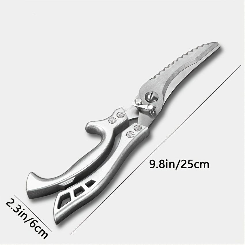 [Sharp Stainless Steel Kitchen Shears] Kitchen Poultry Shears Multipurpose Sharp Stainless Steel Kitchen Shears Meat And Vegetable Grilling Scissors Chef Cooking Scissors RV Kitchen Utensils