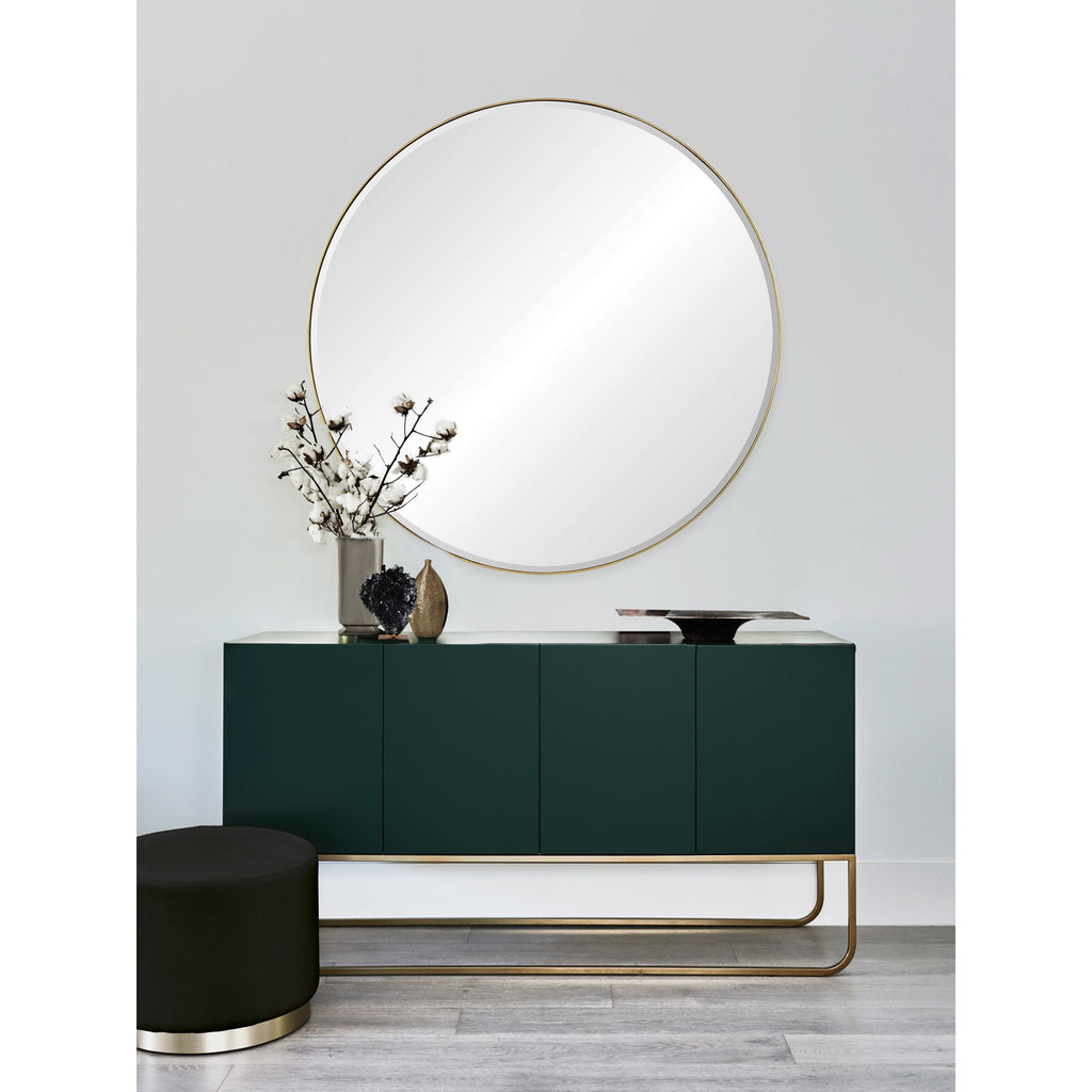 Renwil Thallo 48" Tall Round Wall Mirror - Yellow