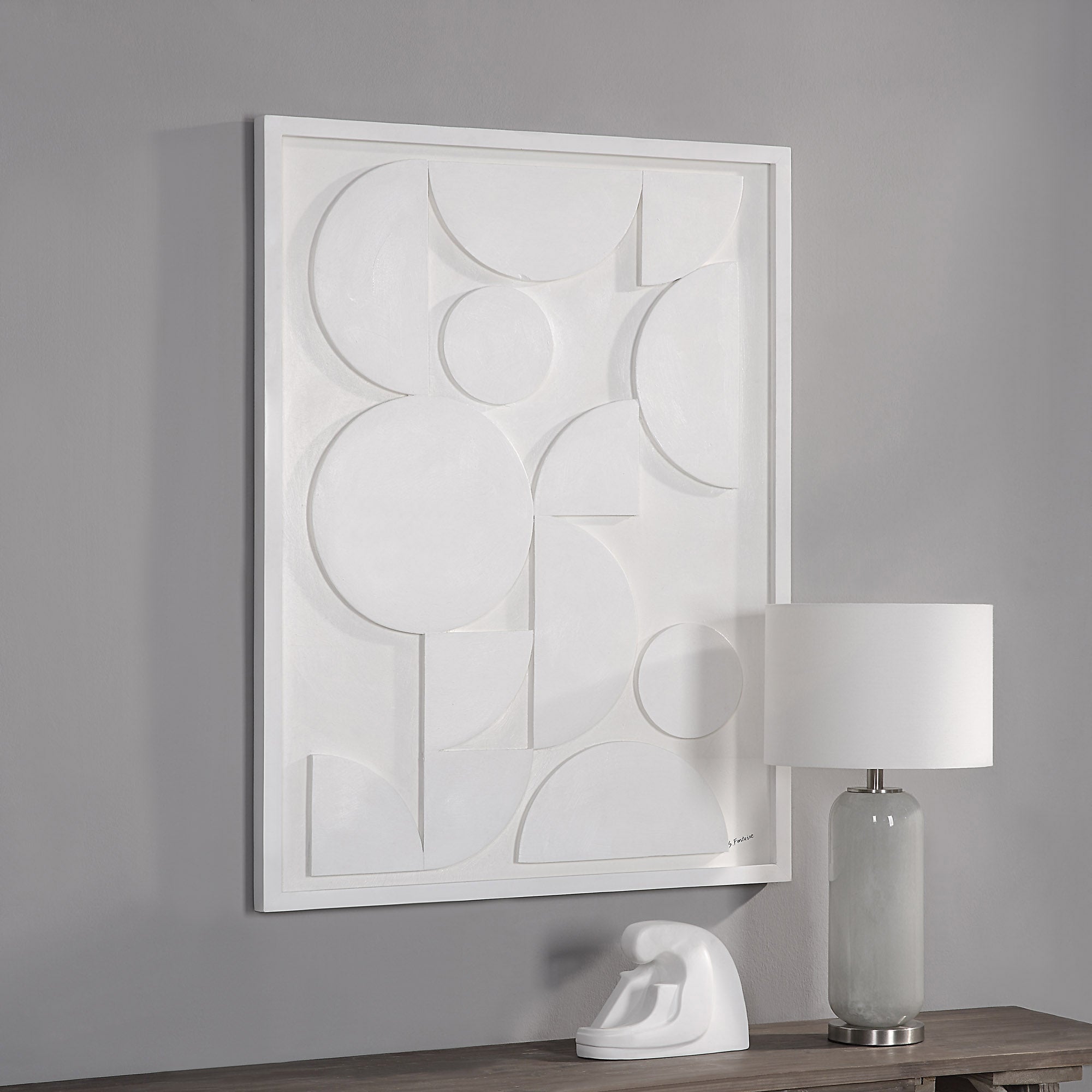 Renwil Tivat 36" Wide Wall Art - White