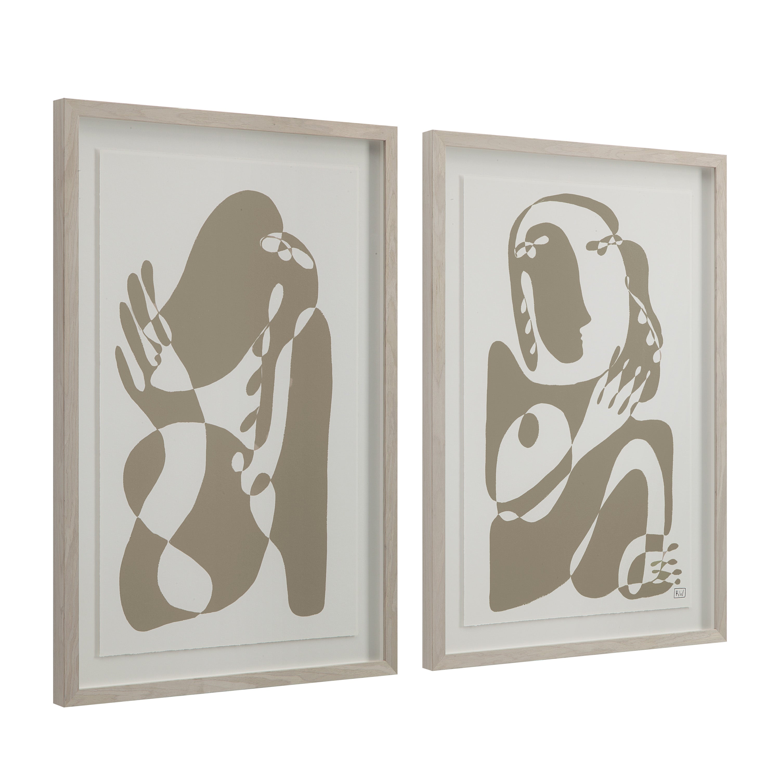 Renwil Cybel 24.1" Wide Wall Art with Wood Frame - Walnut