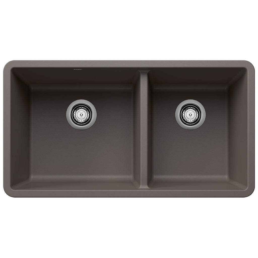 Blanco Precis Silgranit 33" 60/40 Double Bowl Undermount Kitchen Sink