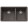 Blanco Precis Silgranit 33" 60/40 Double Bowl Undermount Kitchen Sink
