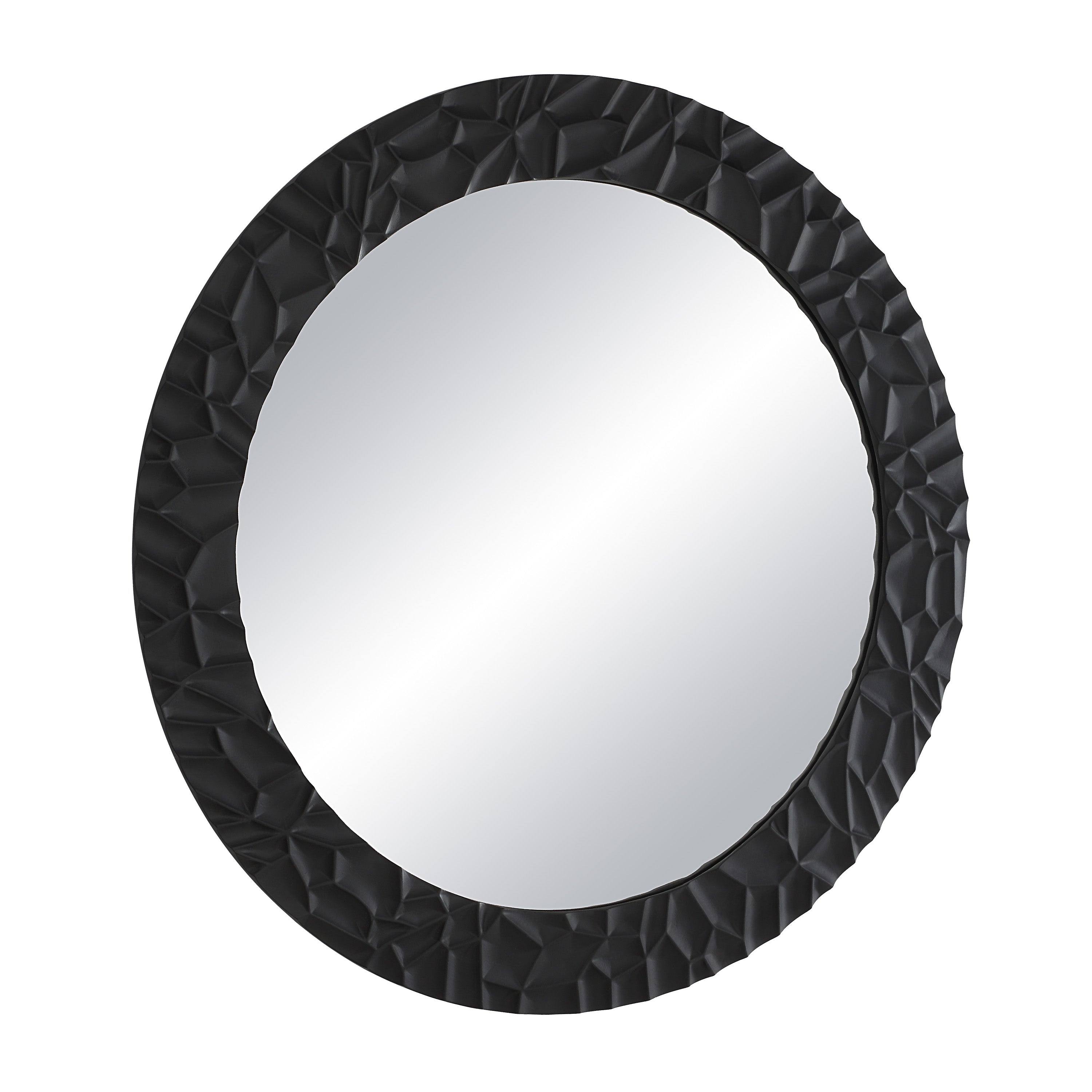 Renwil Tolima 35.5" Tall Round Wall Mirror - Black