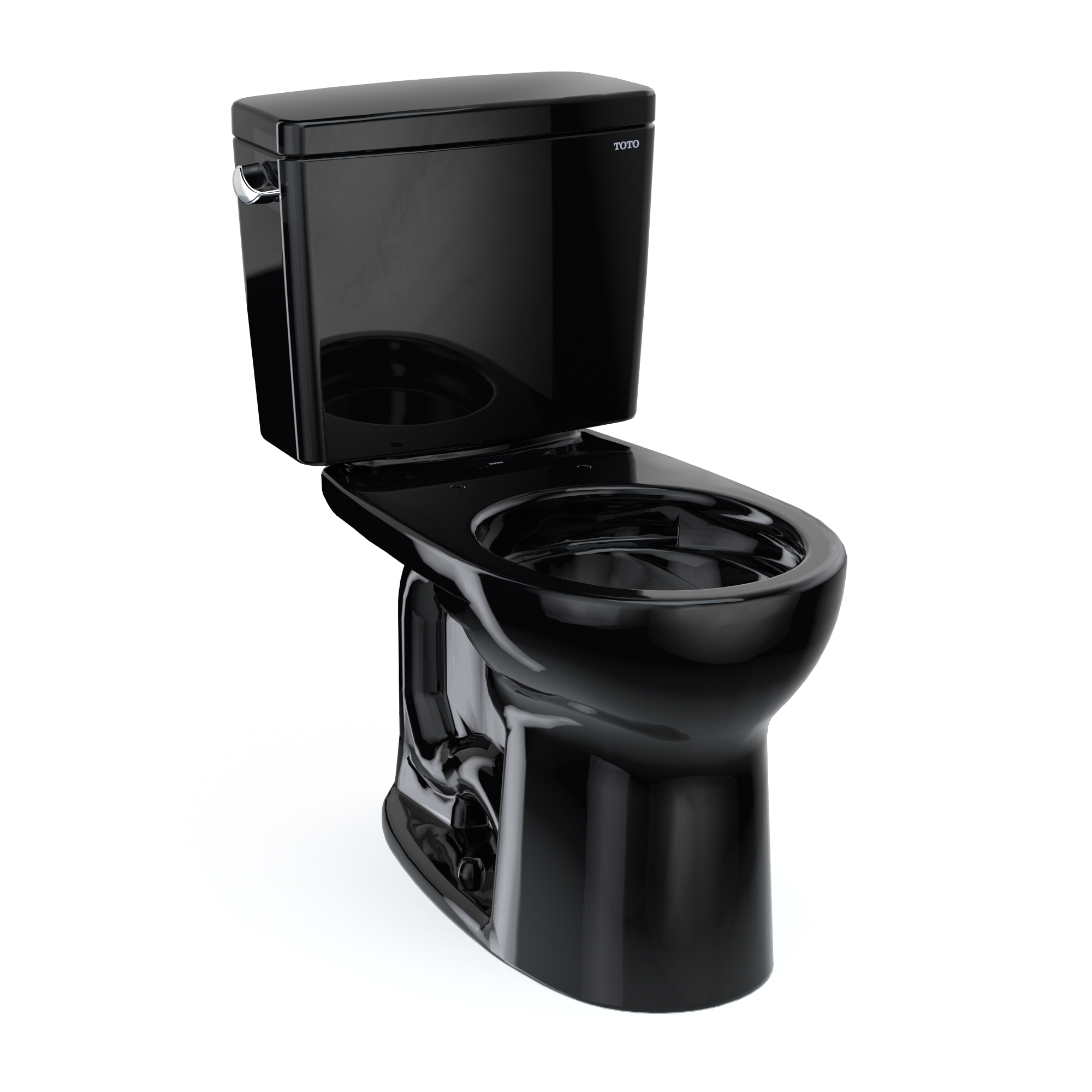 TOTO Drake Two Piece Round 1.6 GPF Universal Height Tornado Flush Toilet