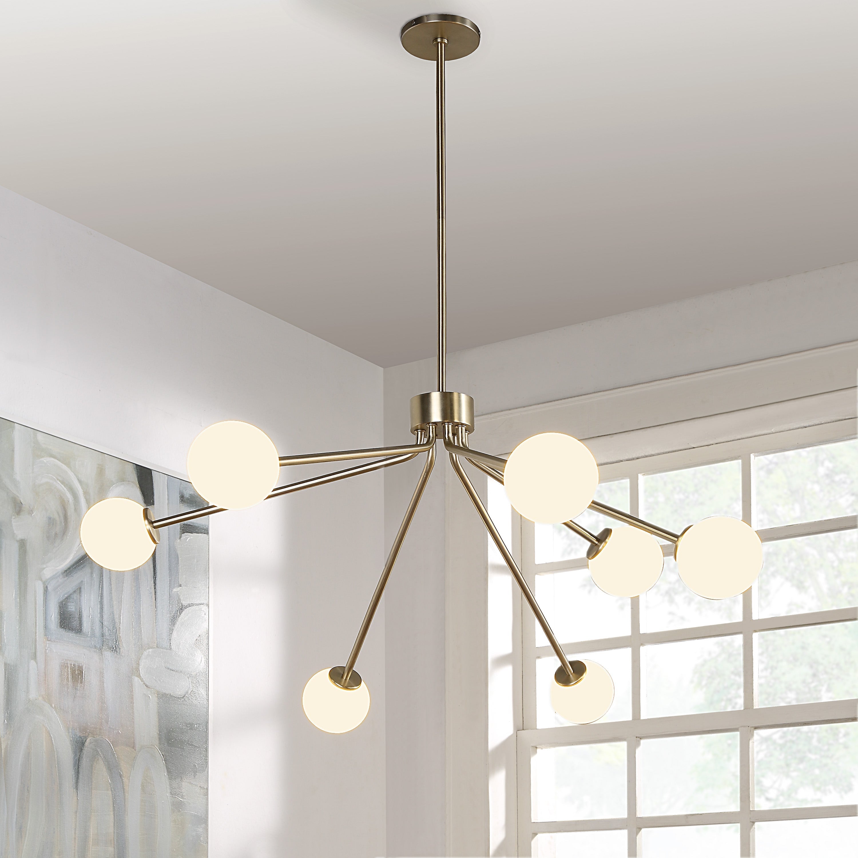 Renwil Mundo 46" Wide 7-Light Chandelier - Champagne