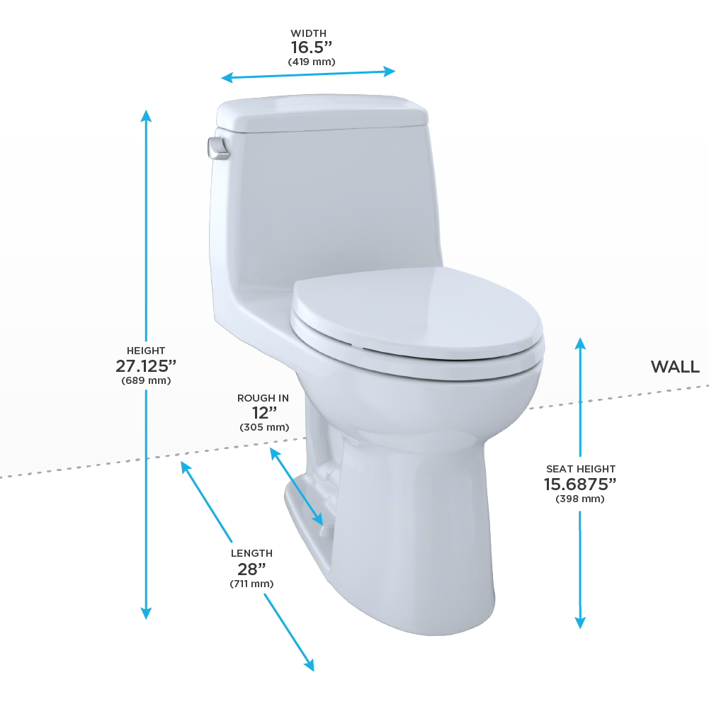 TOTO Ultramax One Piece Elongated 1.6 GPF Toilet with Cefiontect