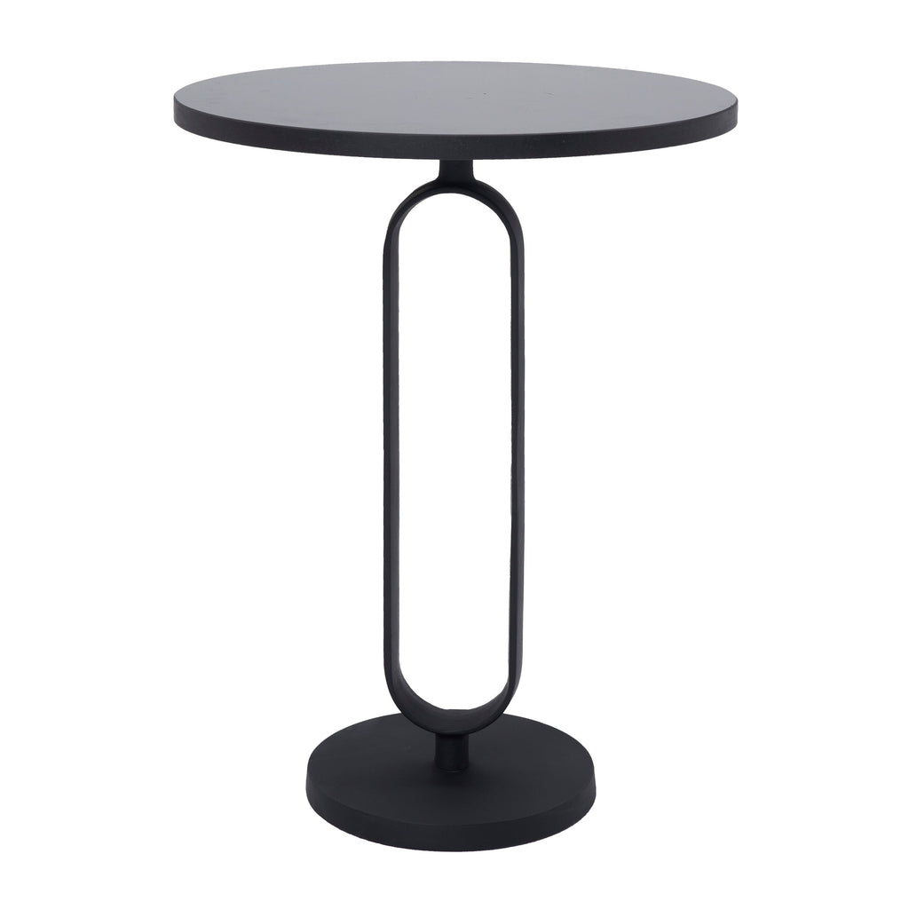 Renwil Ery x Indoor Cast Aluminum Side Table - Matte Black