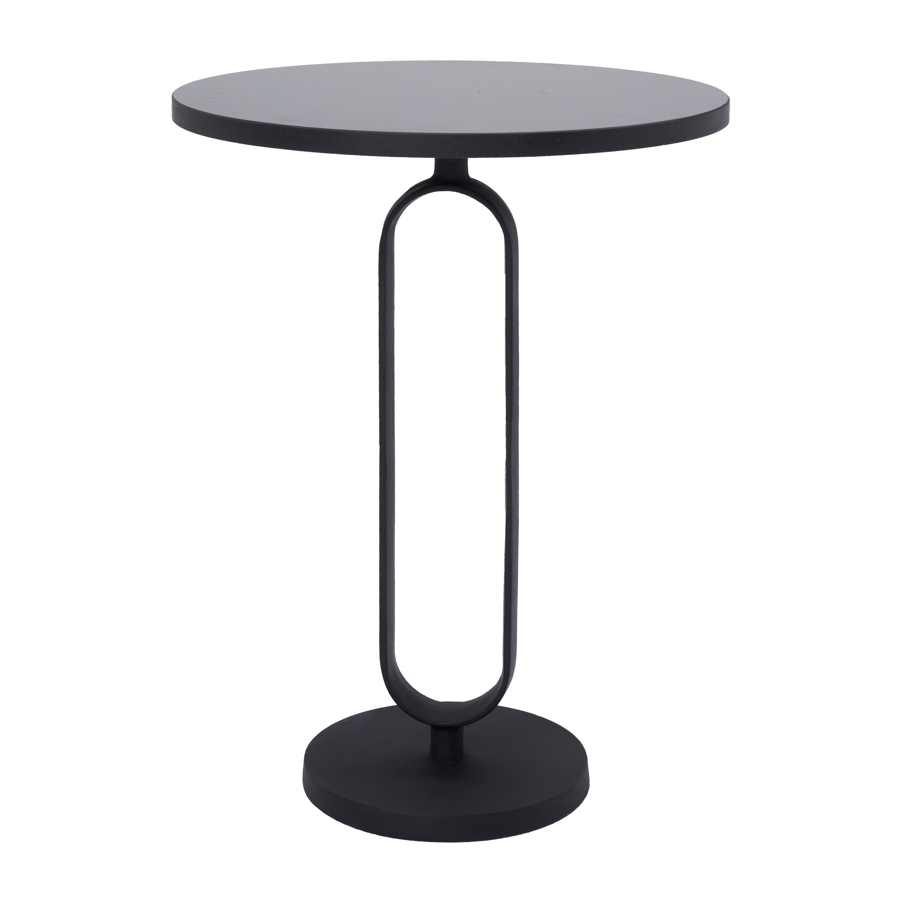 Renwil Ery x Indoor Cast Aluminum Side Table - Matte Black