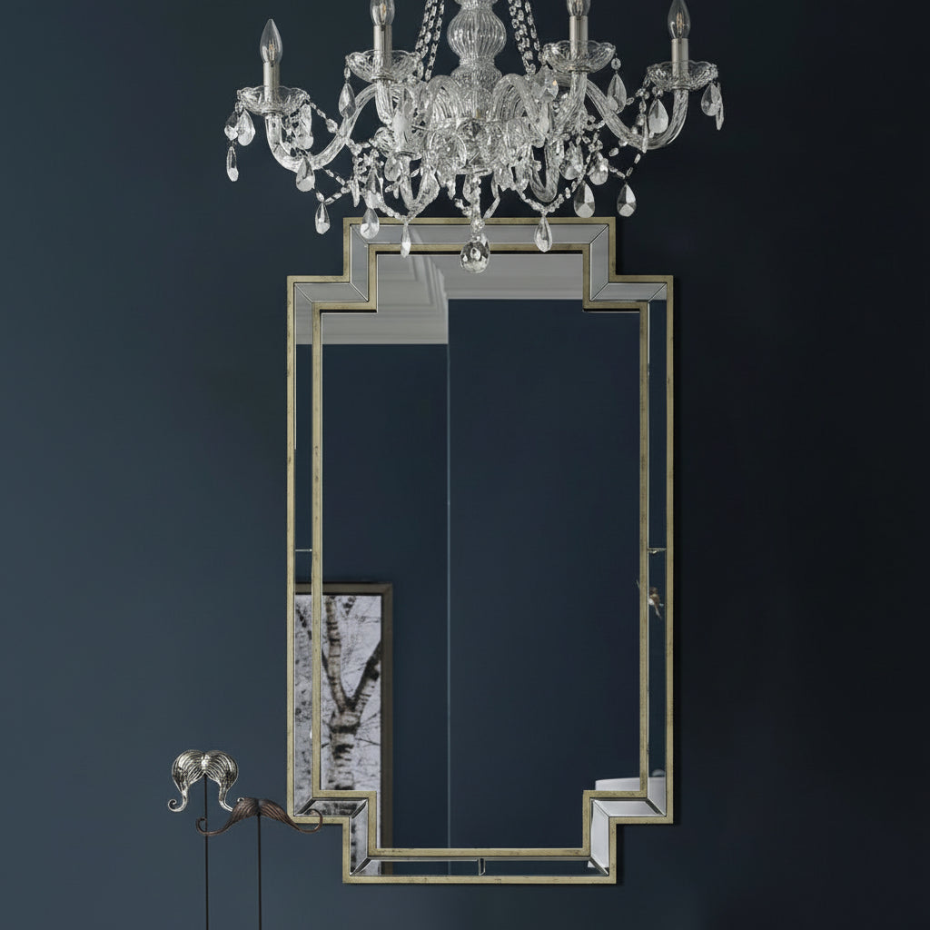 Renwil Raton 40" Tall Rectangle Wall Mirror - Grey