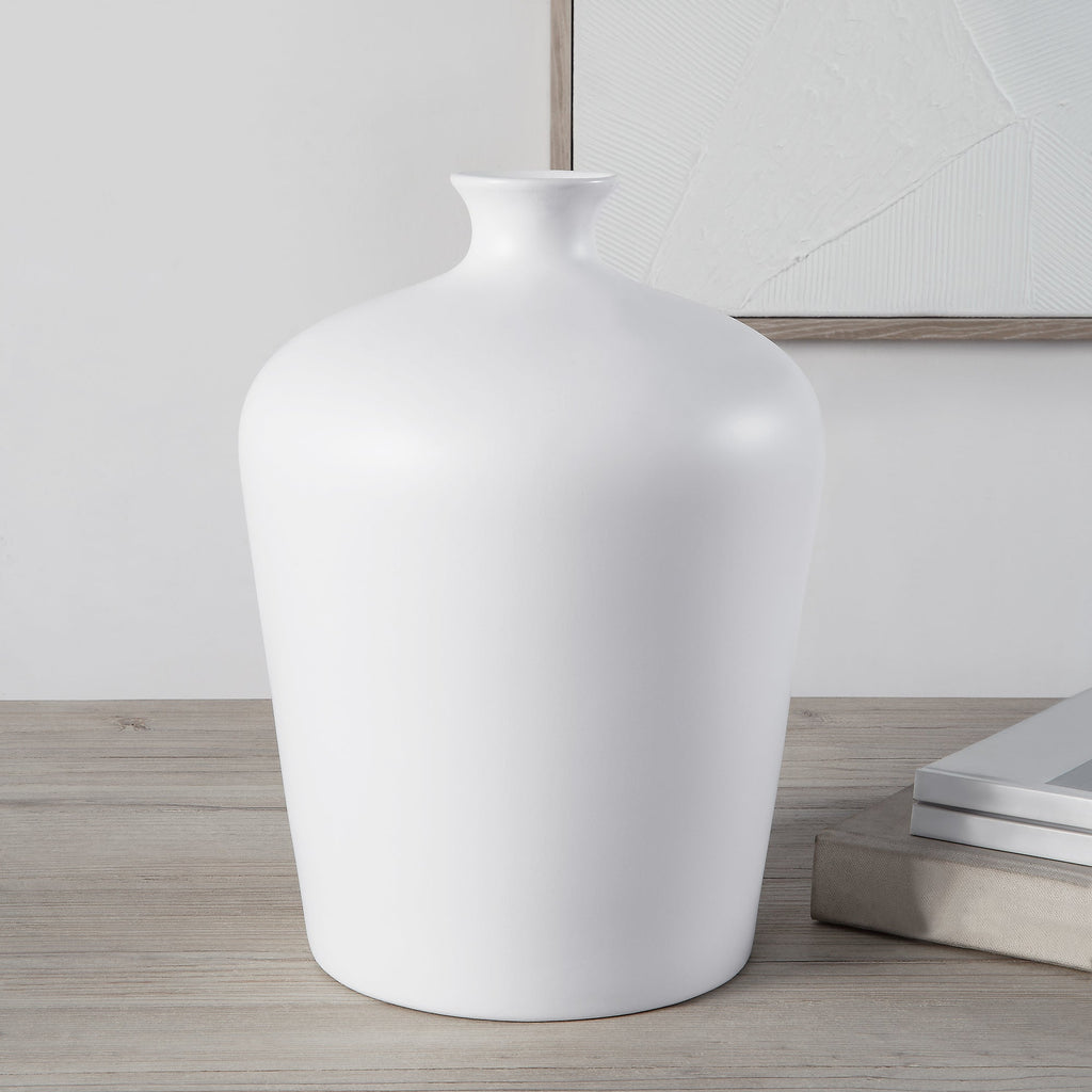 Renwil Alfano Indoor Ceramic Vase - Matte White