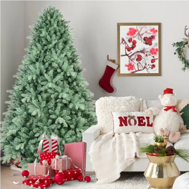 🎄 5FT Artificial Christmas Tree – Blue-Green Tint Holiday Decoration