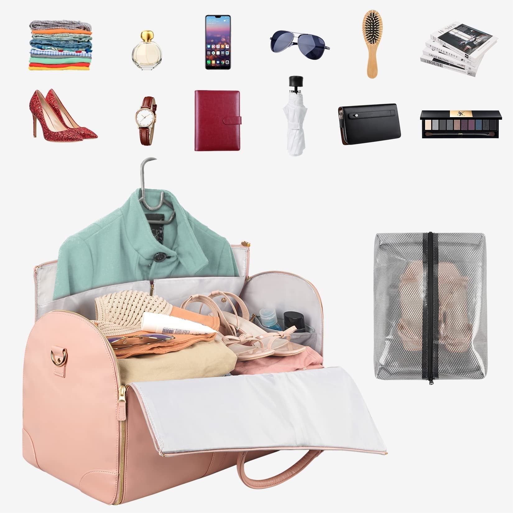 👜 Large Travel Duffle Bag – Waterproof Folding Suit & Clothes Tote