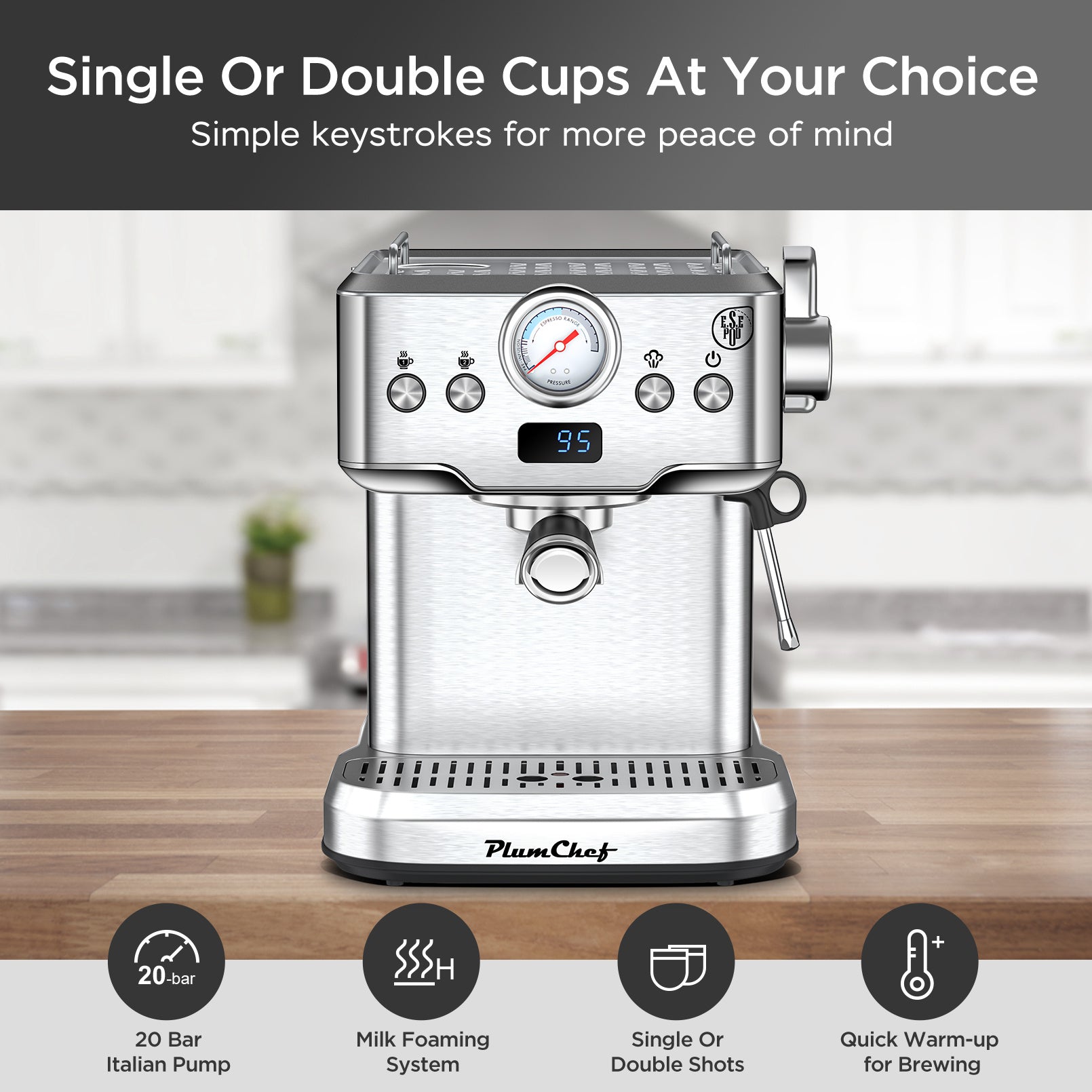 ☕ 20-Bar Professional Espresso Machine
