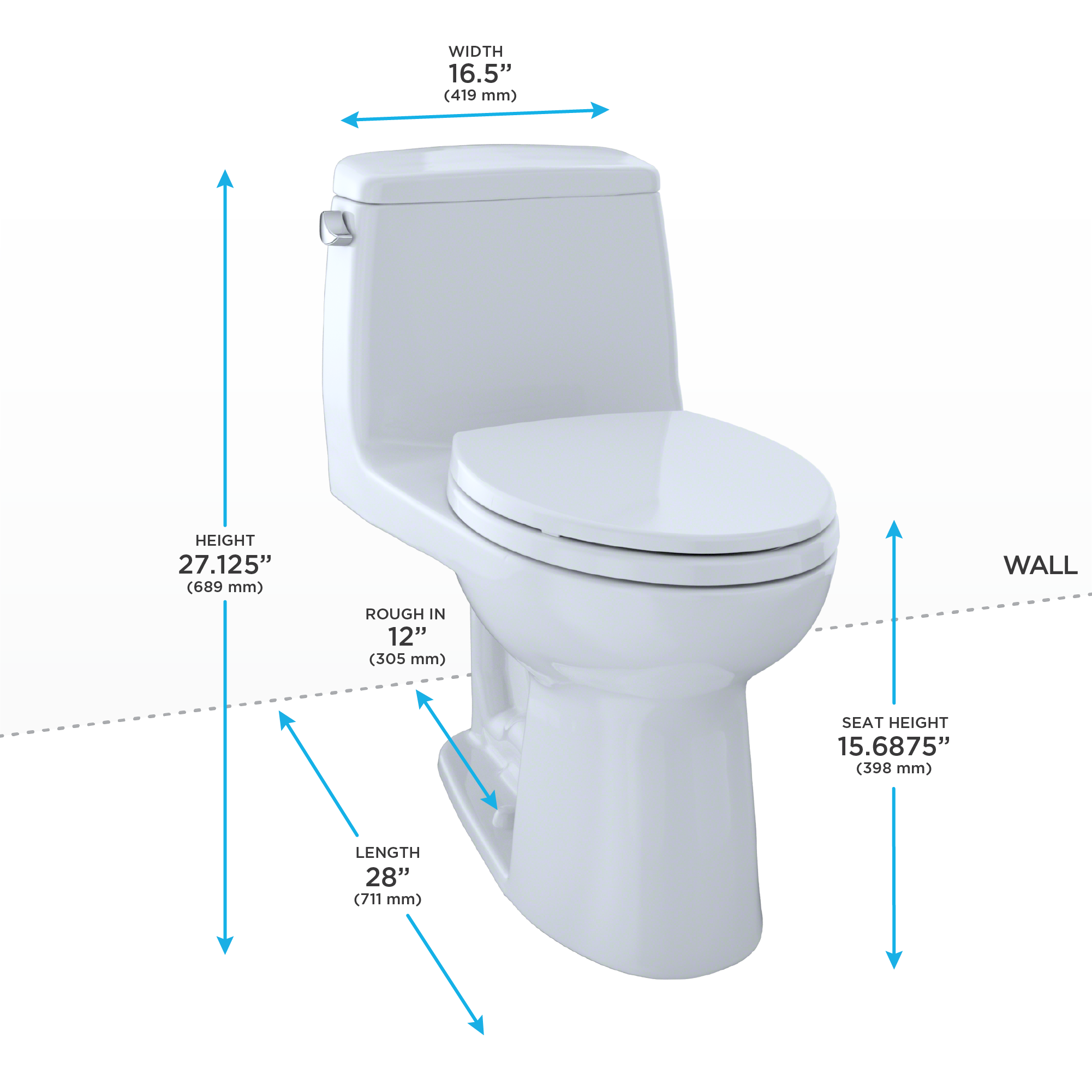 TOTO Ultramax One Piece Elongated 1.6 GPF Toilet
