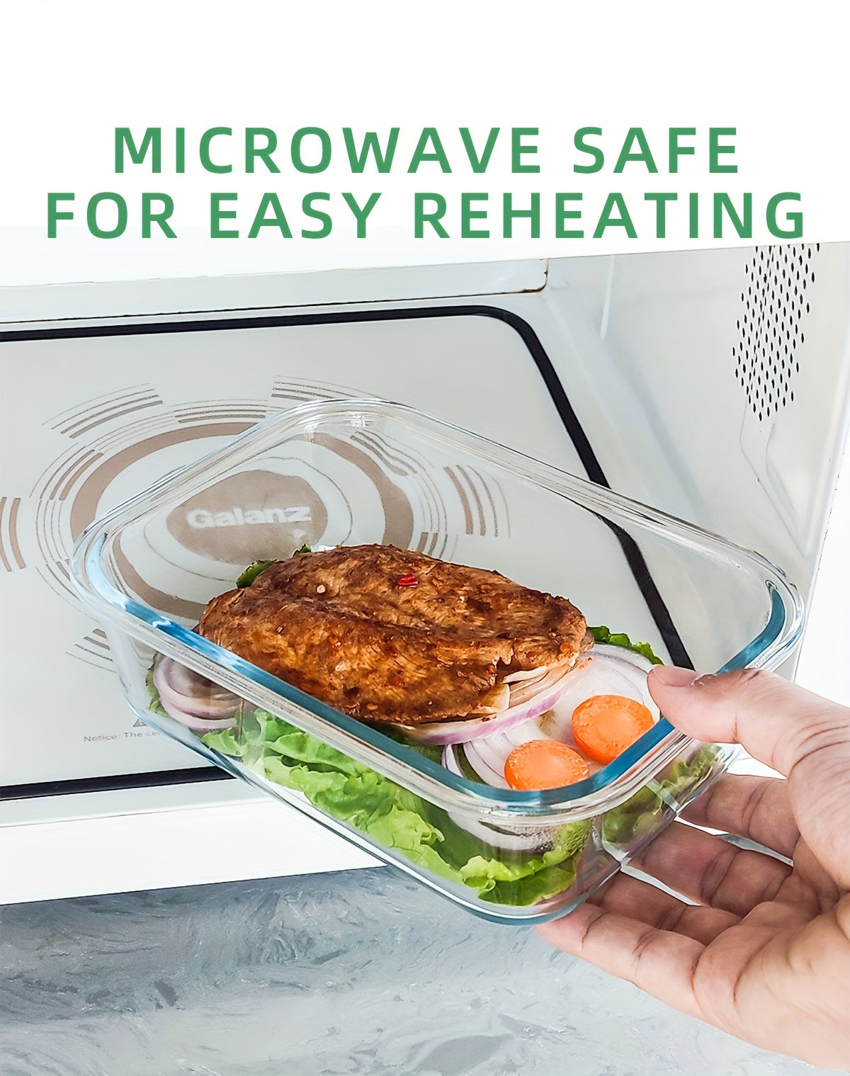 10pcs Storage Containers, Leak Proof Glass Meal Prep Containers, Reusable And Stackable Food Storage Containers With Lids Airtight, Green, For Camping, Picnic, School, Office And College, Kitchen Organizers And Storage, Kitch