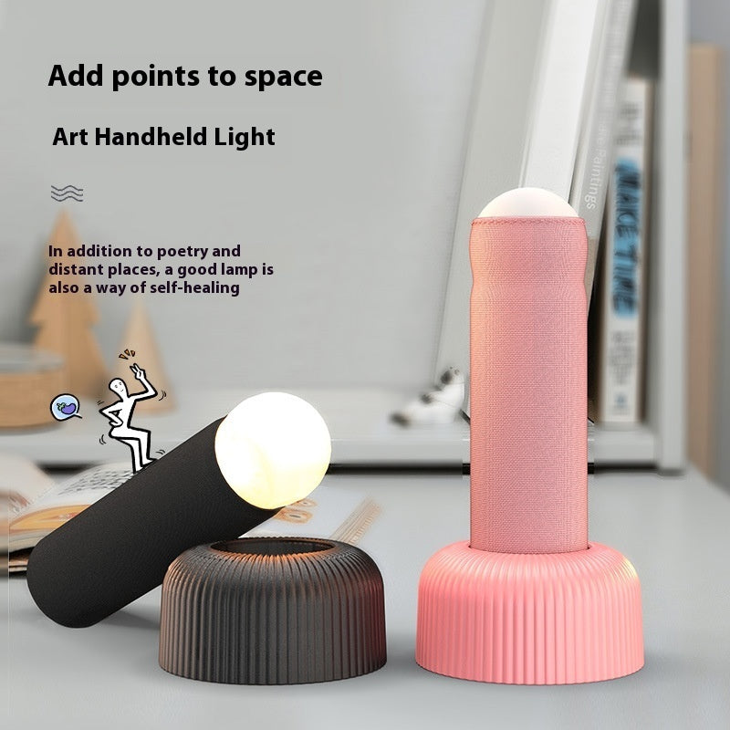 🌙 Creative Handheld Night Light – LED Beads Lantern with Table Base