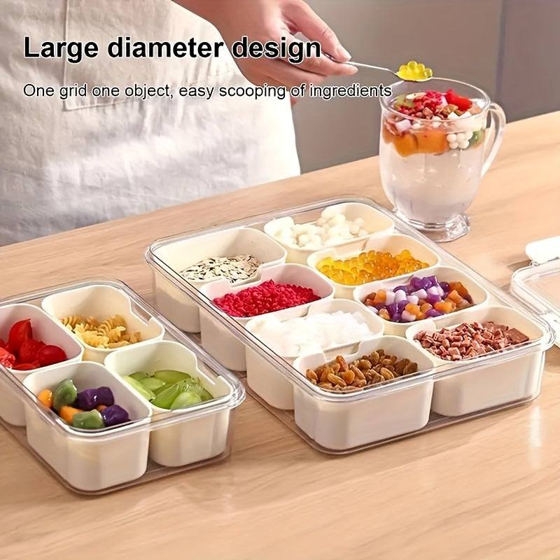 Leak-Proof Square Bento Lunch Box With 4/8 Compartments - Perfect For School, College, Picnics & Kitchen Organization