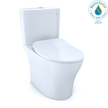 TOTO Aquia IV Two Piece Elongated Dual Flush 1.28 and 0.9 GPF Toilet with Cefiontect and Softclose Seat - Washlet+ Ready