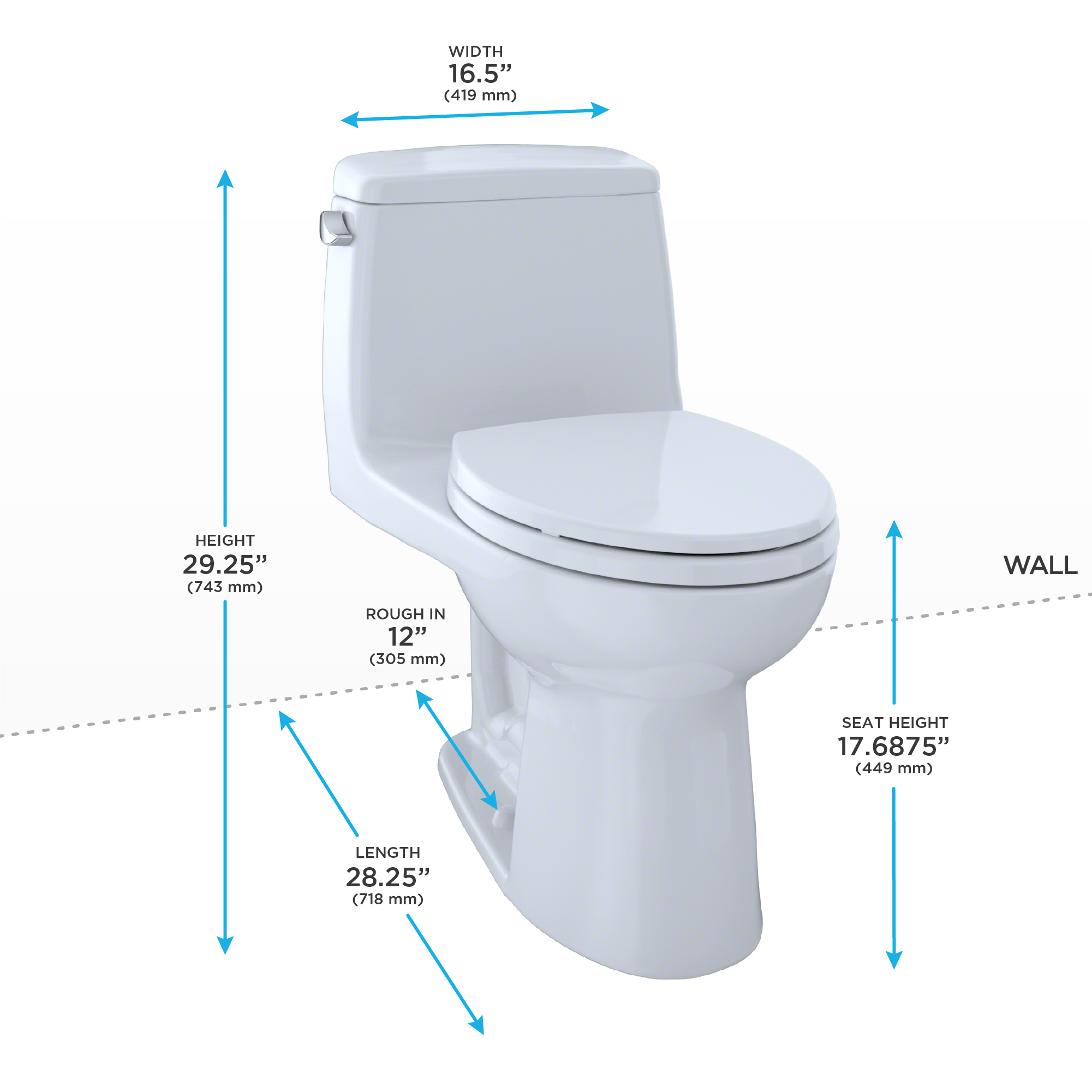 TOTO Ultramax One Piece Elongated 1.6 GPF Ada Compliant Toilet