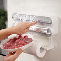 Magnetic Wall-Mounted Cling Film Cutter ? Tear-Free Kitchen Foil & Baking Paper Cutter