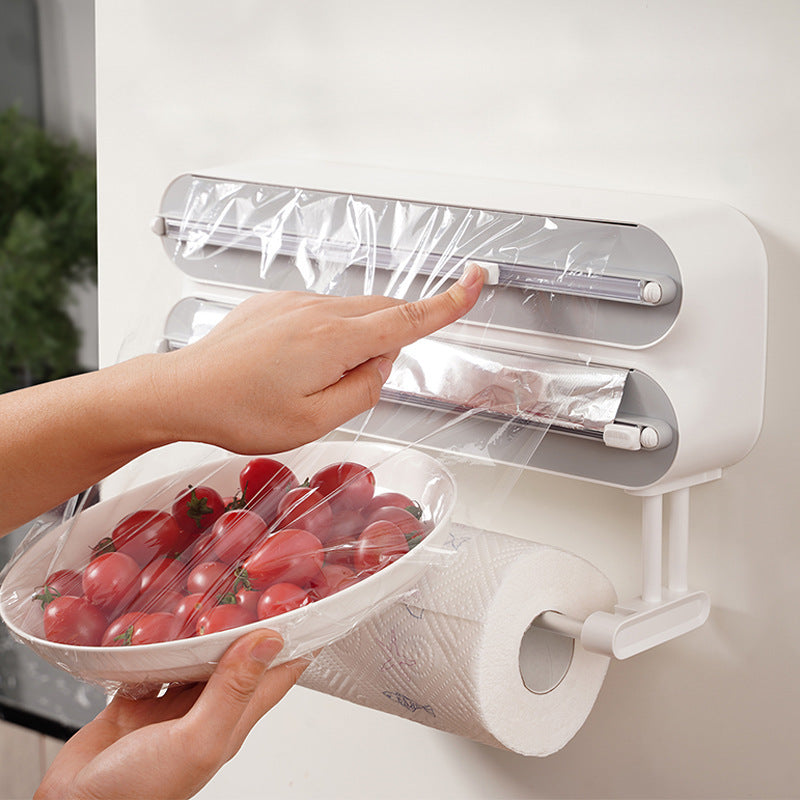 Magnetic Wall-Mounted Cling Film Cutter ? Tear-Free Kitchen Foil & Baking Paper Cutter