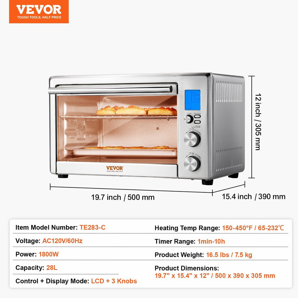 Countertop Convection Oven 28L – 10-in-1 Toaster