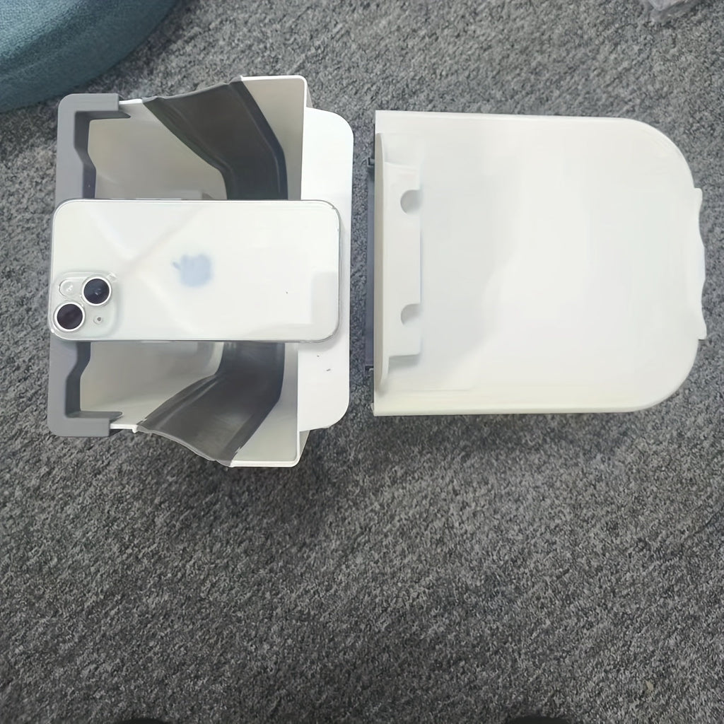 1pc Foldable Trash Can, Cabinet Hanging Garbage Can, Small And Convenient Countertop Rubbish Bin, Kitchen Bathroom Accessories, Home Storage And Cleaning Supplies