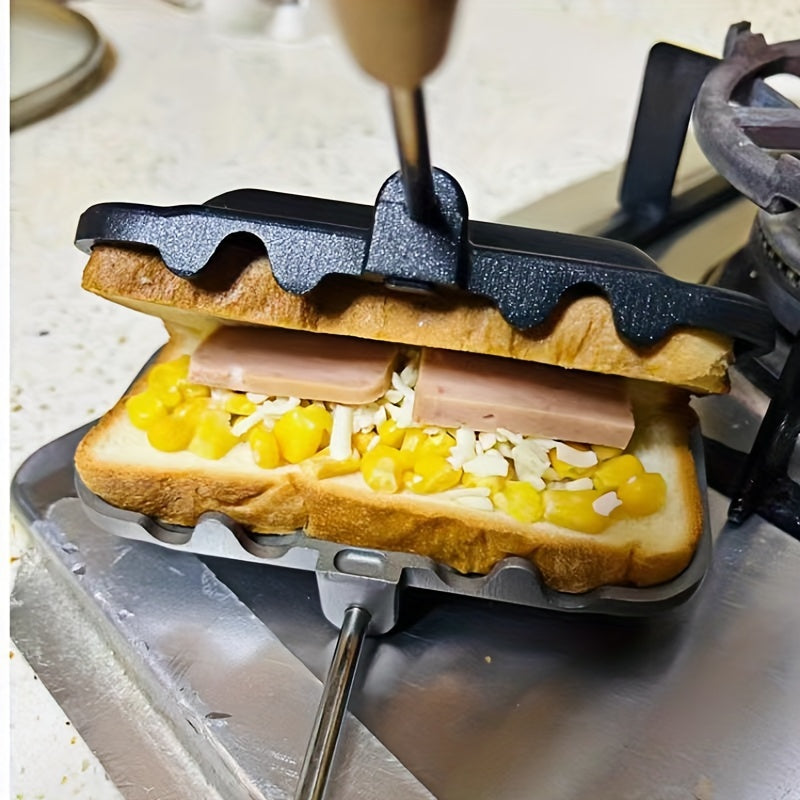1pc, Sandwich Maker, 5.51''x2.59'', Double-Sided Sandwich Baking Pan, Breakfast Maker, Baking Tools, Home Kitchen Accessories