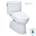 TOTO Washlet+ Vespin II Two Piece Elongated 1.28 GPF Toilet with Auto Flush Washlet+ S7 Contemporary Bidet Seat