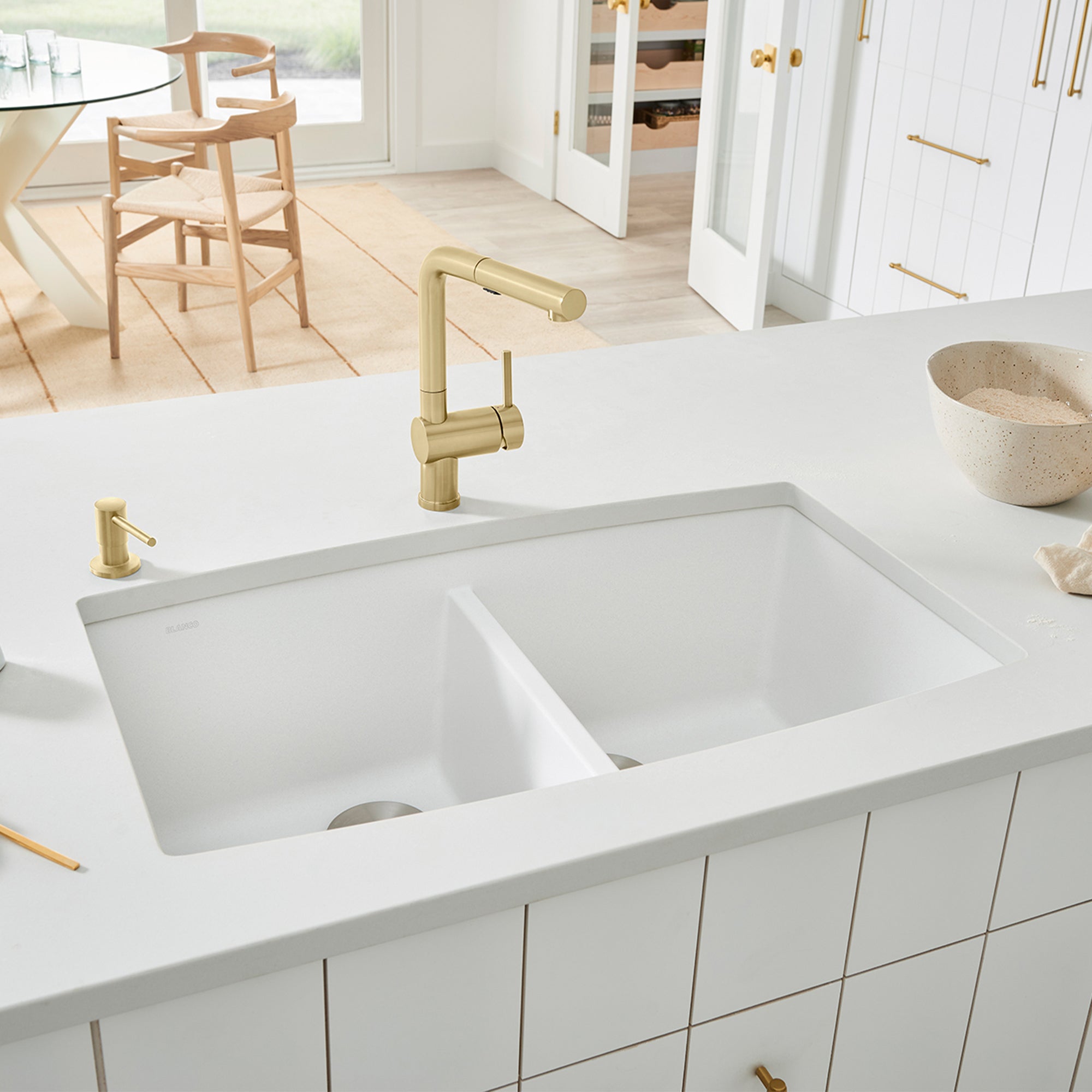 Blanco Performa Silgranit 33" 50/50 Double Bowl Undermount Kitchen Sink