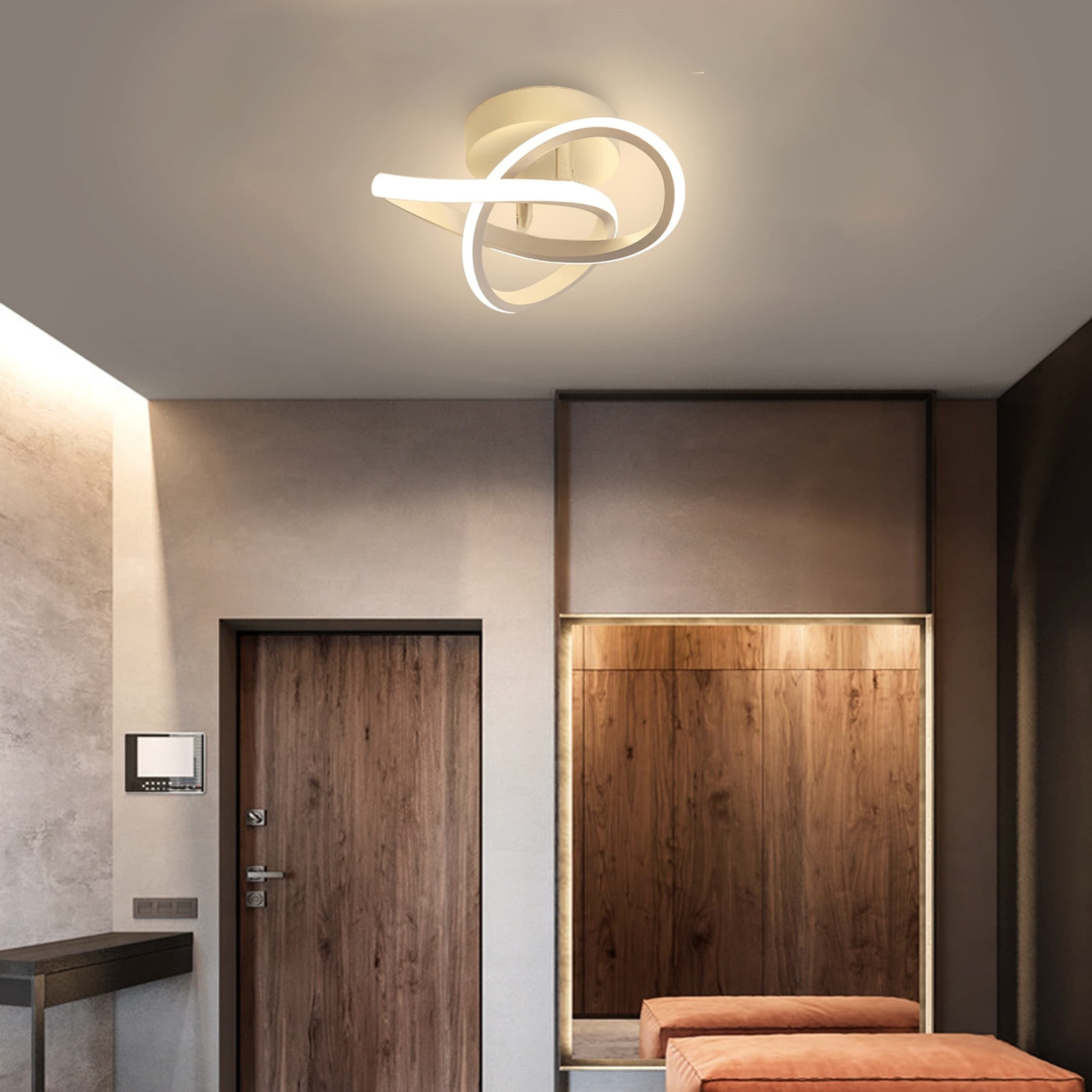 Modern LED Ceiling Light - 3000K/4000K/6000K, Perfect for Bedroom, Living Room, Kitchen & Balcony - Easy Install, Wide Voltage Range (AC85-265V)