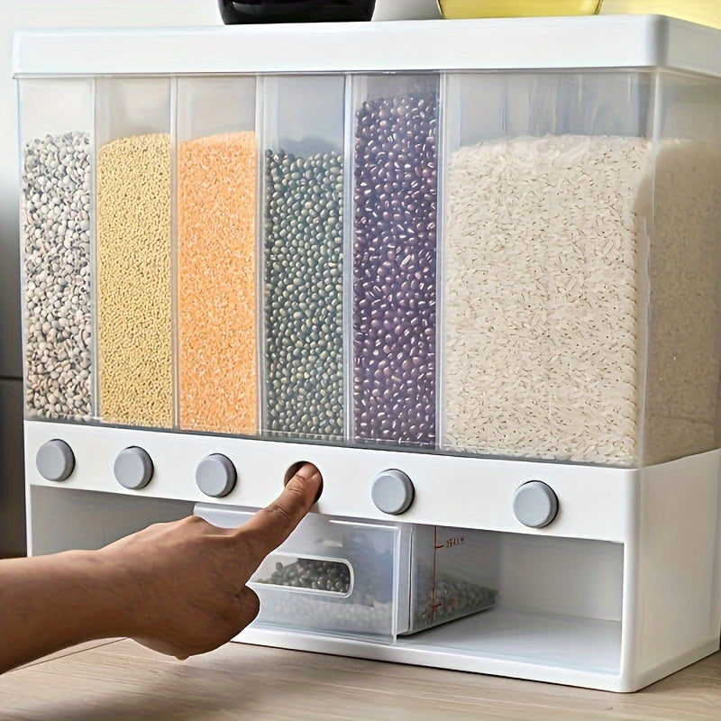 Large Capacity Grain Dispenser with Lids - Sealed Storage for Rice, Grains, Flour, and Pet Food - Leakproof and Pest-Resistant - Suitable for Camping, Restaurant, and Drying - Essential Kitchen Utensil