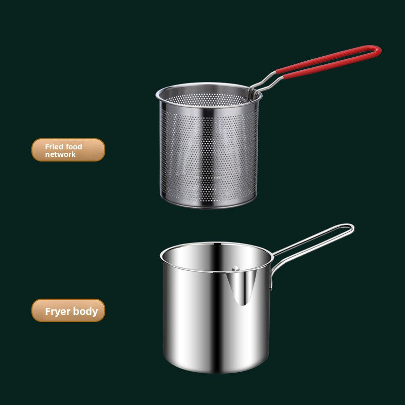 304 Stainless Steel Frying Pan ? Deep Oil Pan for Induction Cooker with Splash Prevention