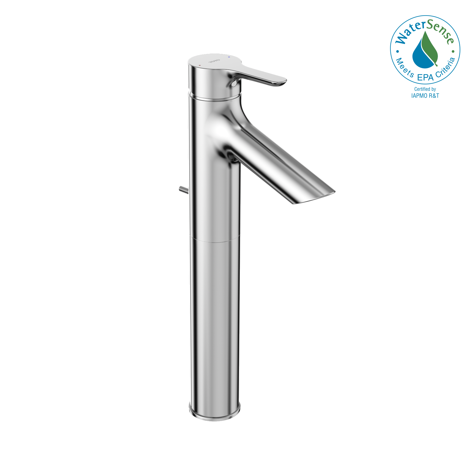 TOTO Tls01307U#Cp Lb Series 1.2 GPM Single Handle Bathroom Faucet For Vessel Sink with Drain Assembly