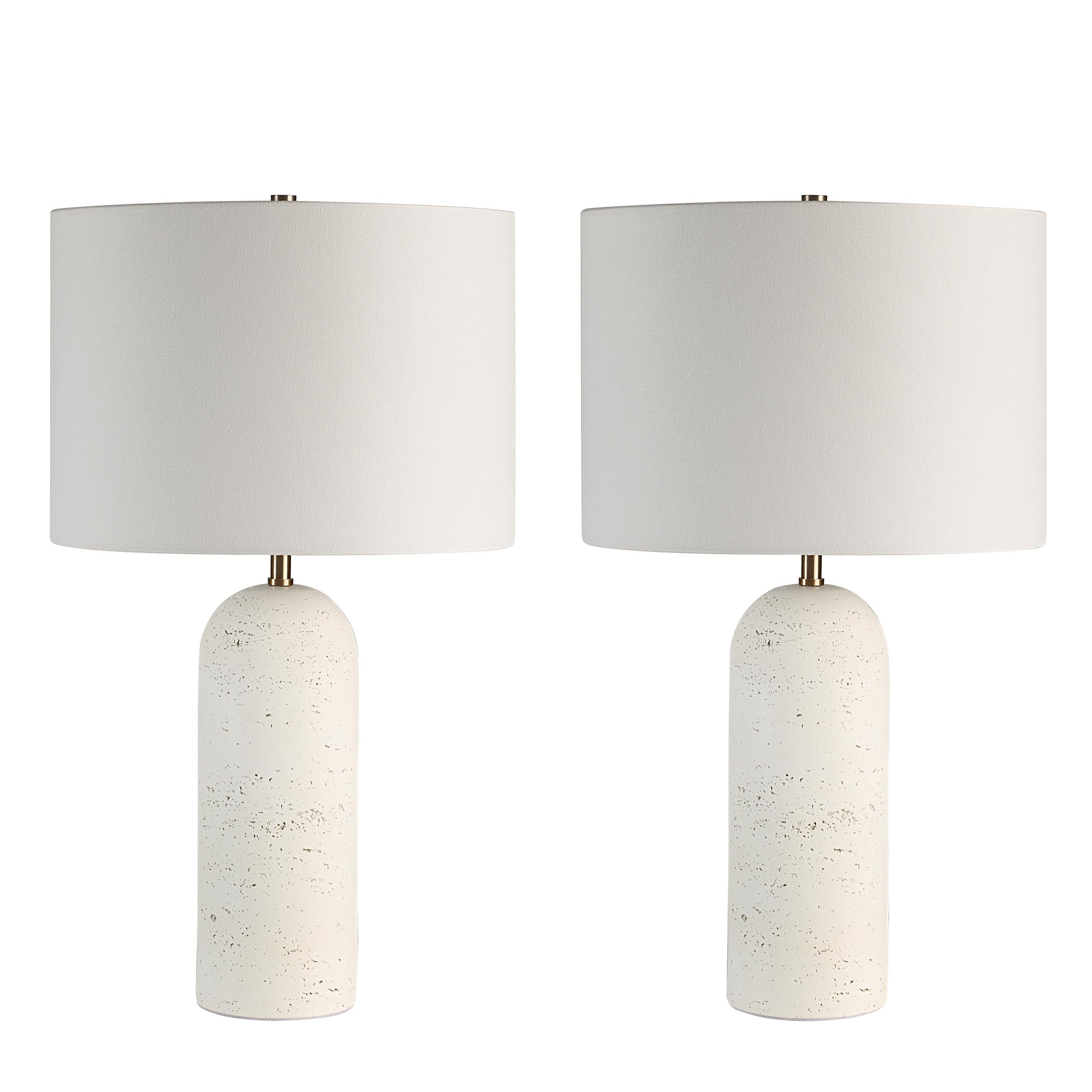 Everren Dorato 24.8" Height Table Lamp (Set of 2) - White