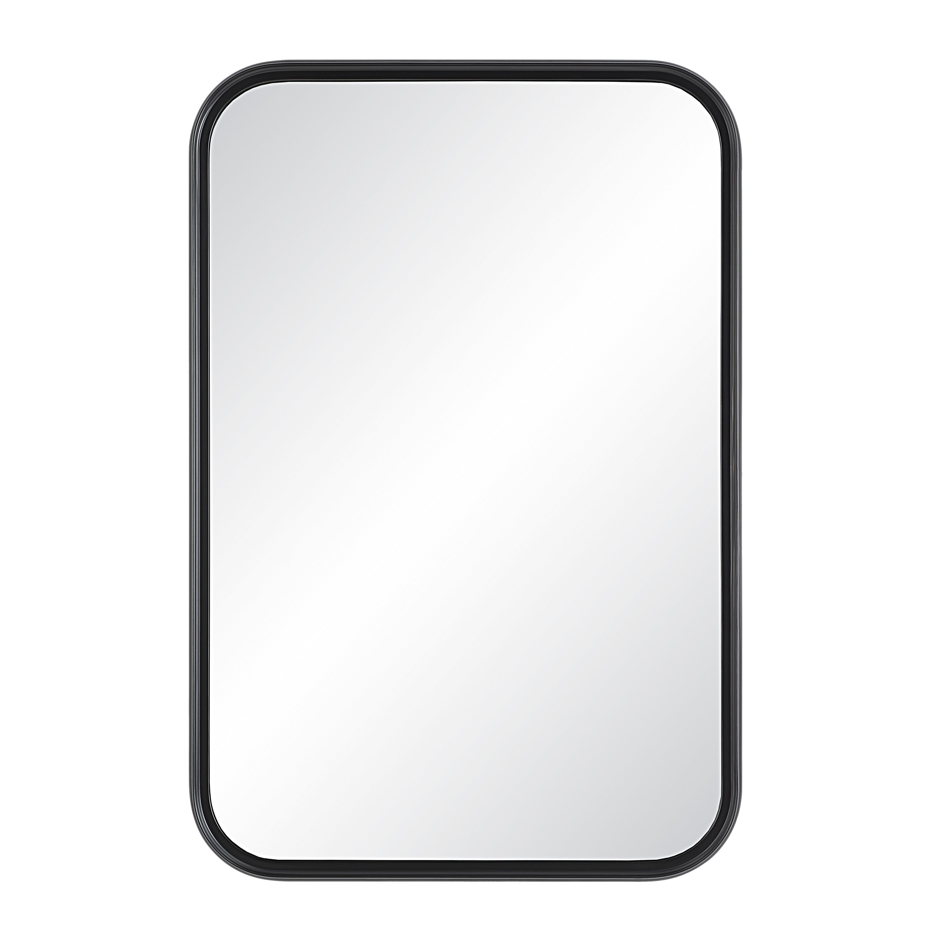 Renwil Kaja 36" Tall Rectangle Wall Mirror - Black
