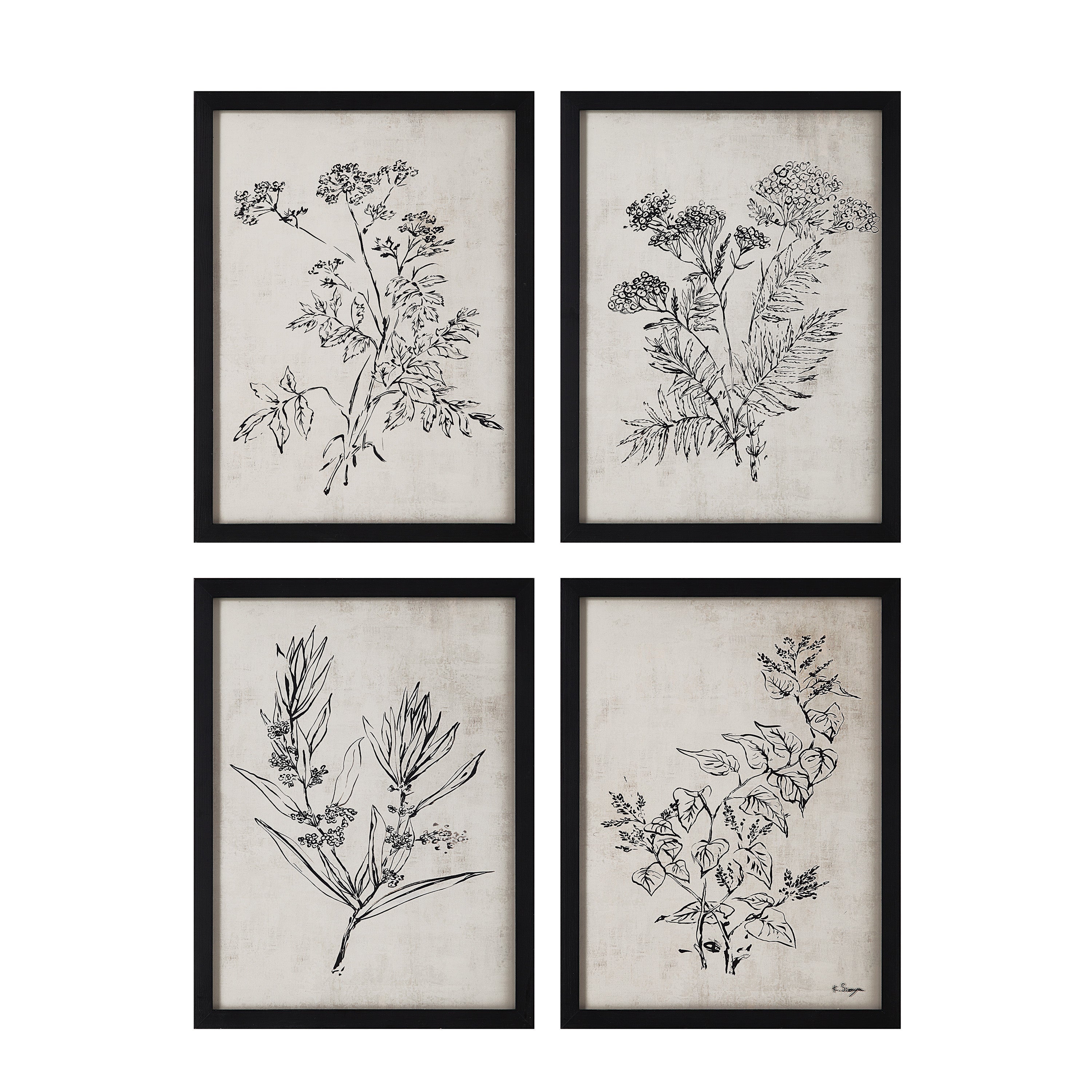 Renwil Basset 18" Wide Wall Art with Wood Frame - Painted Black