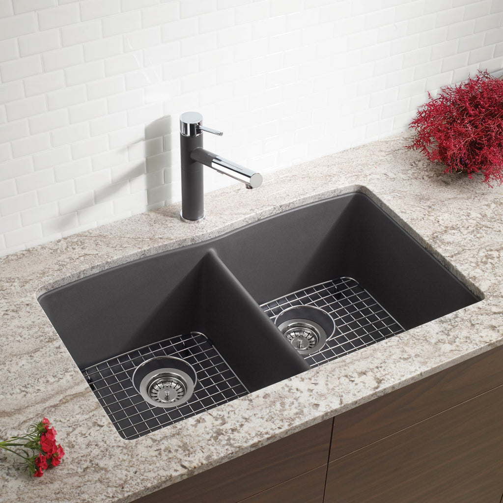 Blanco Diamond Silgranit 32" 50/50 Double Bowl Undermount Kitchen Sink