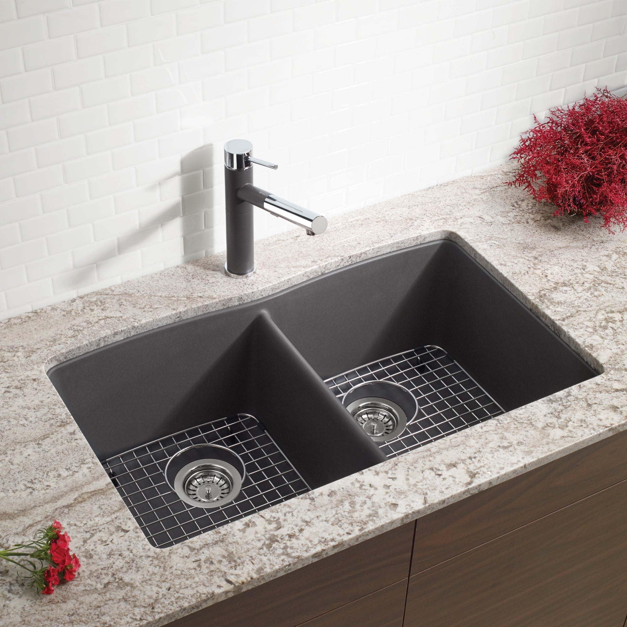 Blanco Diamond Silgranit 32" 50/50 Double Bowl Undermount Kitchen Sink