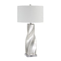Everren Lyons 31.5" Height Table Lamp - Crackled Mercury Silver