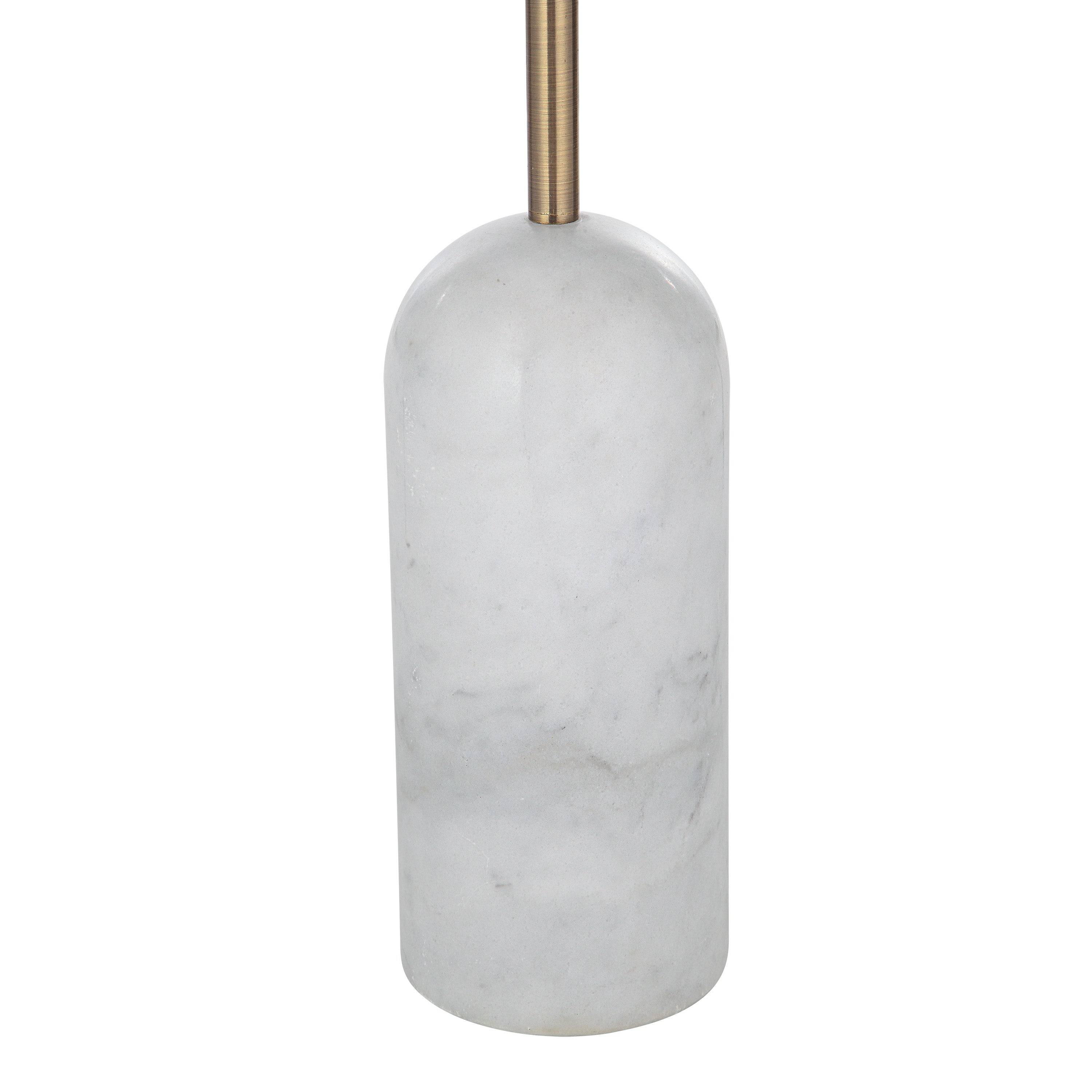 Renwil Lozica 62.5" Tall Antique Brushed Brass Floor Lamp with Drum Linen Shade